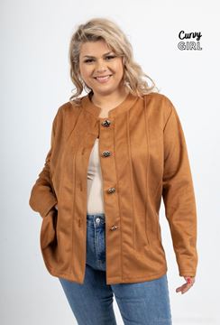 Picture of CURVY GIRL SUEDE JACKET WITH BUTTONS